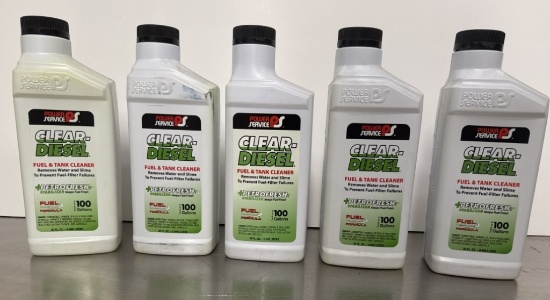 (5) 32OZ PS CLEAR-DIESEL FUEL & TANK CLEANER