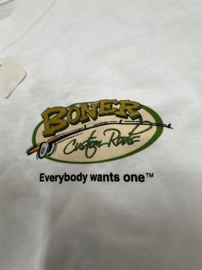 BONER FISHING ROD TEE SHIRT SIZE LARGE