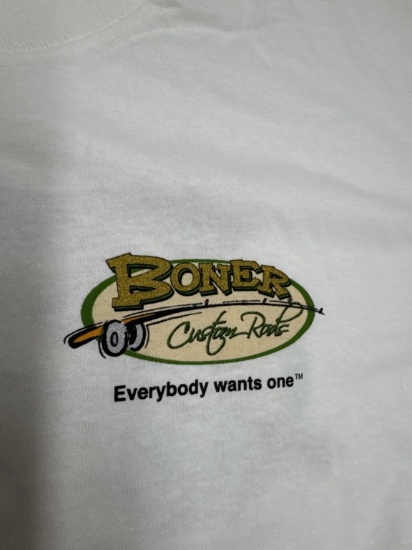 BONER FISHING ROD TEE SHIRT SIZE LARGE