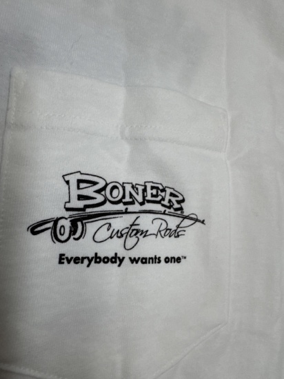 BONER FISHING ROD TEE SHIRT SIZE MEDIUM