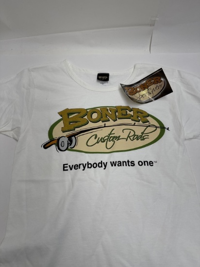 BONER FISHING ROD TEE SHIRT SIZE SMALL PETITE