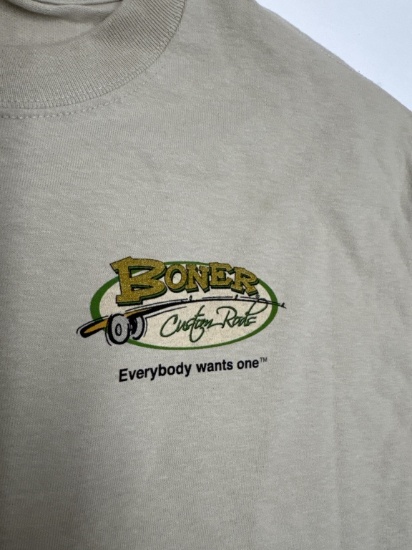 BONER FISHING ROD TEE SHIRT SIZE LARGE