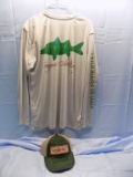 LONG SLEEVE PERFORMANCE T & CAP GREY/GREEN 2XL