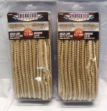 TWO 1/2 X 25FT NYLON DOUBLE BRAID DOCK LINES GOLD