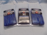 THREE 3/8 X 15FT DOUBLE BRAID DOCK LINES BLUE