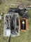 MISC LOT POOL PUMPS, A/C COMPRESS,BARREL DOLLY ETC