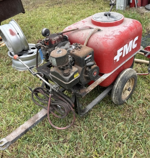 FMC GAS POWERED TRAILER SPRAYER