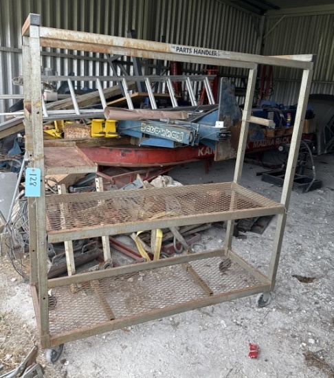 STEEL WIRE RACK ON WHEELS