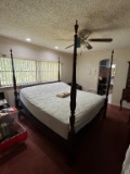 KING 4-POST BED ( NO BOX SPRING OR MATTRESS)