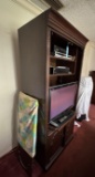 TV CABINET WITH TV & ELCTRONICS