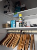 CONTENTS OF SHELF AND HANGERS SEE PHOTOS