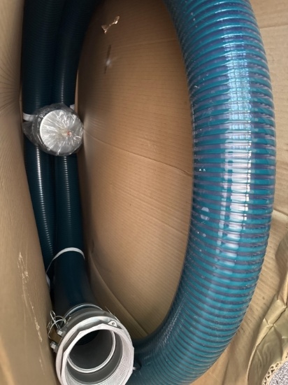 SUCTION HOSE SET 20' LONG 4" ROUND (NIB)