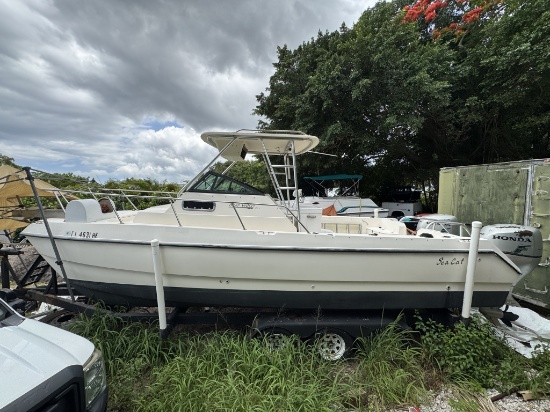 1996 SEACAT TWIN HONDA 150 HP & TRAILER