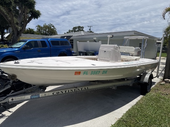 1994 Proline 183 Stalker Flats Boat 90hp & Trl.