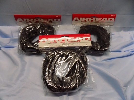 (3) 3/8 X 20ft Nylon Braid Dock Lines Black