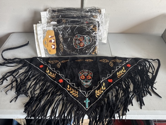 (12) Embroidered Scarves