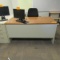 Office Furniture (1) Desk, (1) Chair, (1) Table, & (1) 2-Drawer Filing Cabi