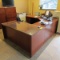 Office Furniture (2) L-Shaped Desks, (2) Wooden 4-Drawer Filing Cabinets, (