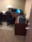 Office Furniture (1) L-Shaped Desk, (2) 2-Drawer Lateral Filing Cabinets, &