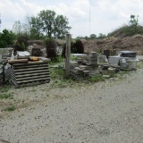 (9) Pallets of Assorted Gray Sandstone Blocks, Brick & Concrete Pavers
