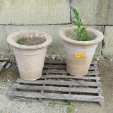 (14) Pallets of Cement Ornamental Flower Pots