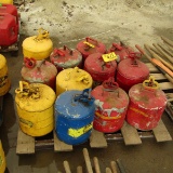 (12) Metal Fuel Cans (8) Gasoline, (3) Diesel, & (1) Mixed Gas