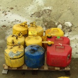 (9) Fuel Cans (6) Diesel, (2) Gasoline, & (1) Mixed Gas