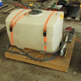 100 Gallon Poly Tank w/ Honda WX10 4-Stroke Gas Powered Pump
