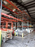 (6) Sections of Pallet Racking (7) 17'x4' Uprights, (32) 9' Crossbeams, (4)