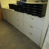 Office Furniture (4) 3-Drawer Lateral Filing Cabinets, (1) 2-Drawer Filing