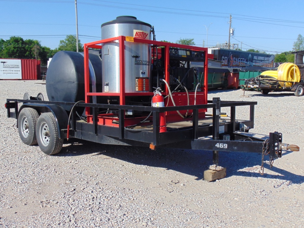 2011 Hugh Utility 16' T/A Utility Trailer Hotsy 2,500 PSI 9.5 GPM Pressure