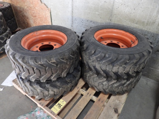 Bobcat 10-16.5Lbs Tubless Skid Steer Tires w/Rims