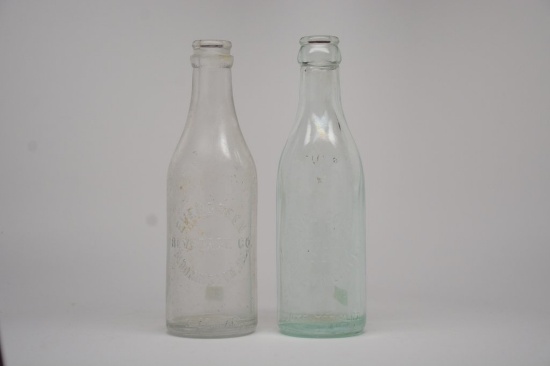 (2) Illinois Soda Bottles: