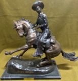 Large Cowboy Bronze