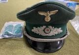 German Forestry Officer's Hat W/shoulder Boards