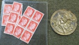 Hitler Foil Medallion & Stamps