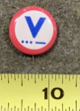 Victory Morse Code Pin
