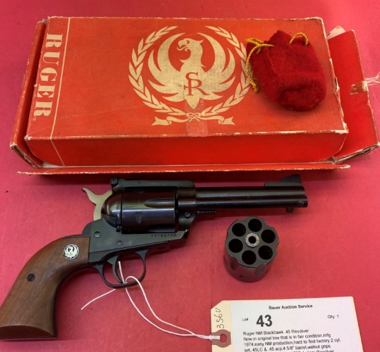 Ruger Nm Blackhawk .45 Revolver