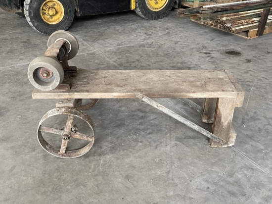 Steel Wheel Cart w/Grindstone Mandrel