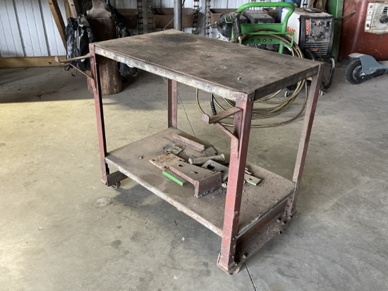 18" x 30" Steel Welding Table on Rollers