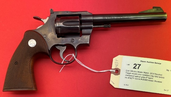 Colt Officers Model Match .22LR Revolver