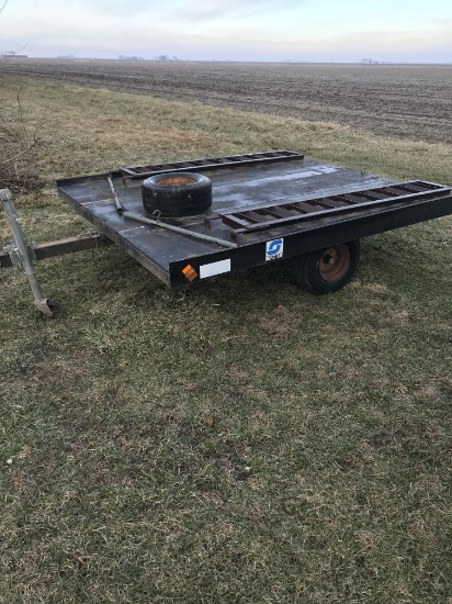 7' X 8' Flat Bed Snowmobile Trailer