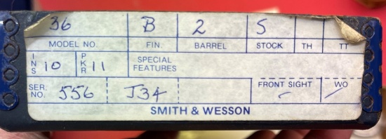 Smith & Wesson 36 .38 Spl Revolver