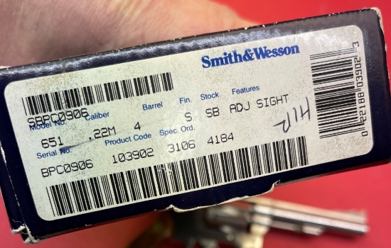 Smith & Wesson 651-1 .22 Mag Revolver