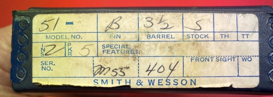 Smith & Wesson 51 .22 Mag Revolver