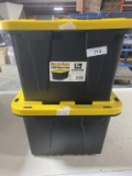 2 - 17 Gallon Storage Totes