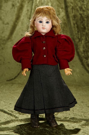18" French Bisque Doll with beautiful eyes, closed  mouth, attributed to Joanny. $2800/3800