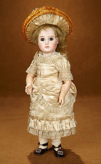 French Bisque Bebe, Figure A, by Jules Steiner in Lavish Original Costume 3500/4500