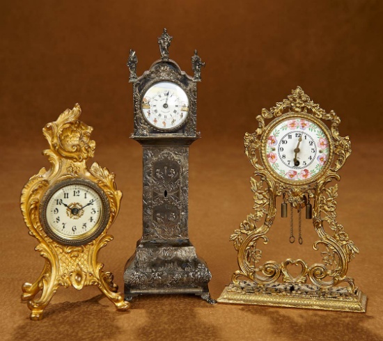 Three 19th Century Miniature Clocks 800/1200