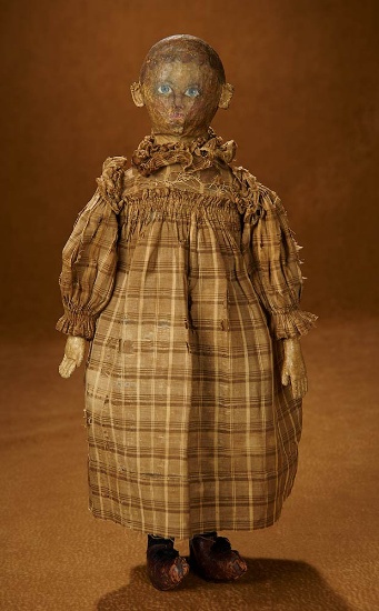 Very Rare American Cloth Doll Attributed to Emma Louisa Chitty  3500/5500